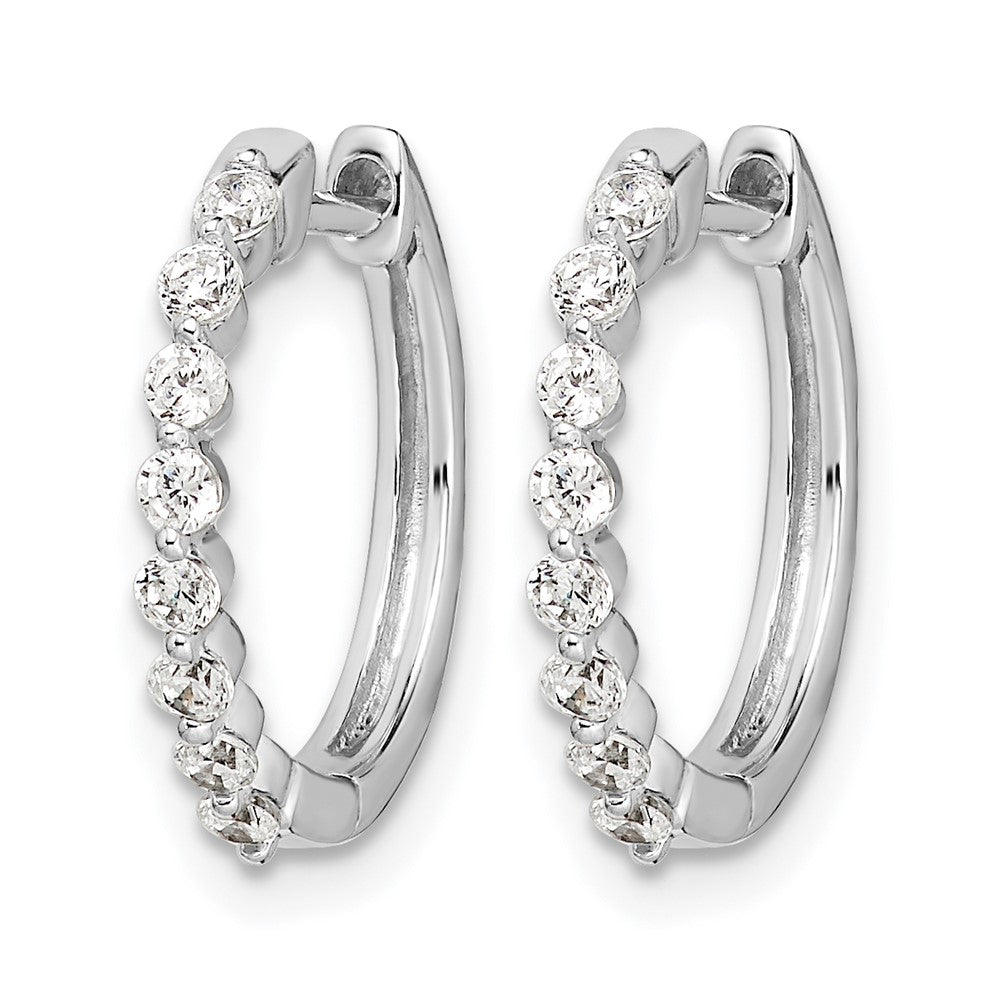 14kw 1/3ct Lab Grown Diamond VS/SI+ G+ Comp Hinged Hoop Earrings