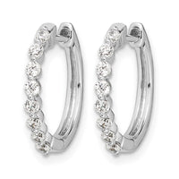 14kw 1/3ct Lab Grown Diamond VS/SI+ G+ Comp Hinged Hoop Earrings