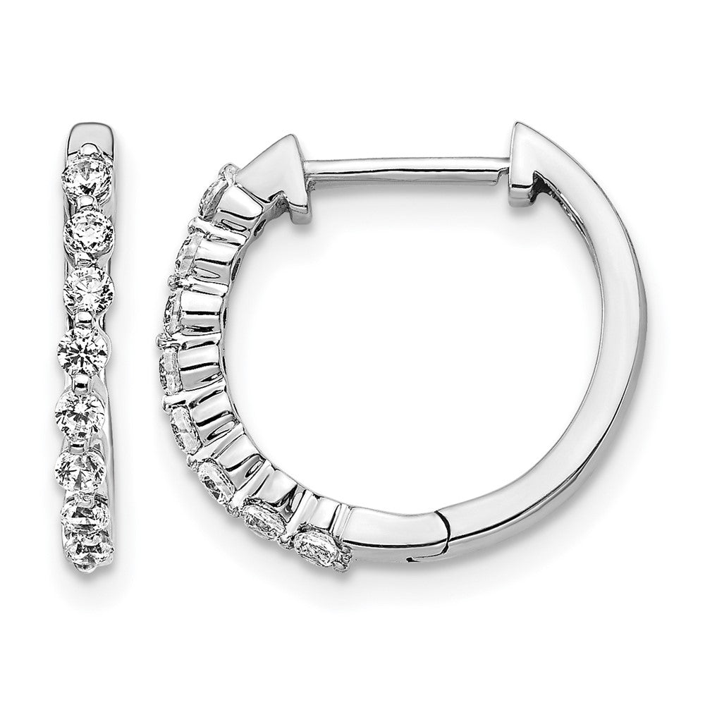 14kw 1/3ct Lab Grown Diamond VS/SI+ G+ Comp Hinged Hoop Earrings