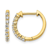 10k 1/3 ct Lab Grown Diamond VS/SI+ G+ Comp. Hinged Hoop Earrings