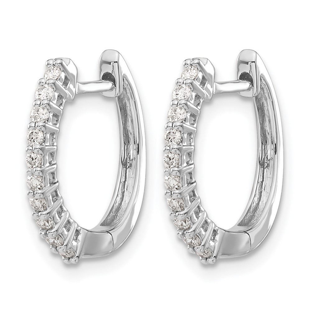 14kw 1/4ct Lab Grown Diamond VS/SI+ G+ Comp Hinged Hoop Earrings