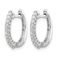 14kw 1/4ct Lab Grown Diamond VS/SI+ G+ Comp Hinged Hoop Earrings