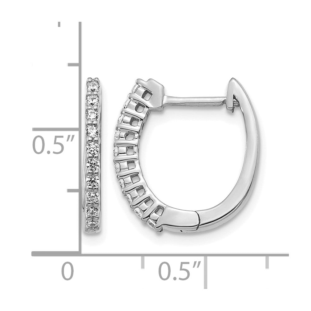 14kw 1/4ct Lab Grown Diamond VS/SI+ G+ Comp Hinged Hoop Earrings