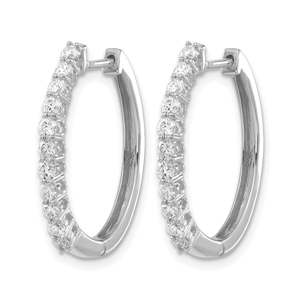 14kw 3/4ct Lab Grown Diamond VS/SI+ G+ Comp Hinged Hoop Earrings