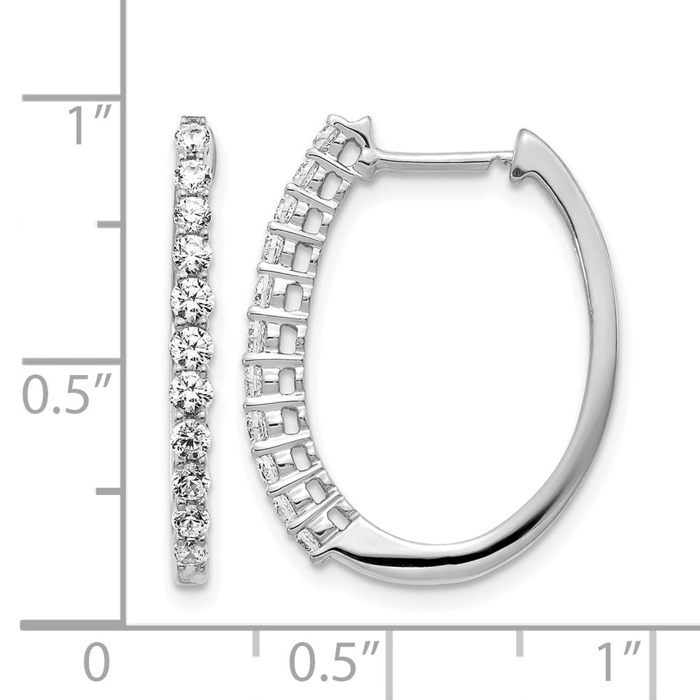 14kw 3/4ct Lab Grown Diamond VS/SI+ G+ Comp Hinged Hoop Earrings