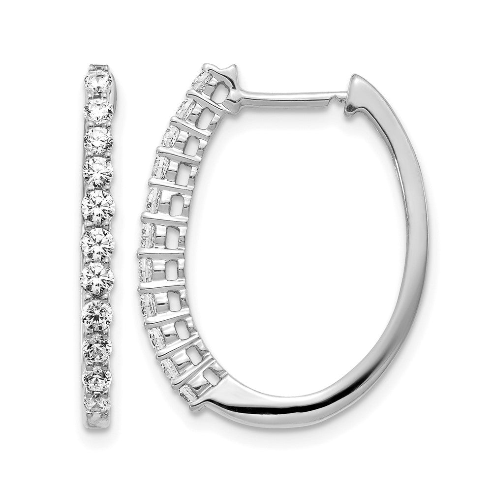 14kw 3/4ct Lab Grown Diamond VS/SI+ G+ Comp Hinged Hoop Earrings
