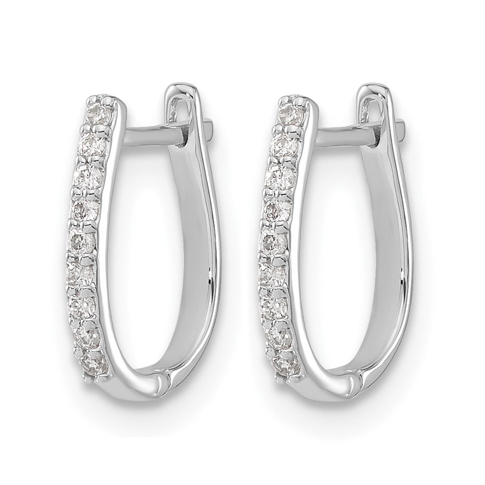 14kw 1/10ct Lab Grown Diamond VS/SI+ G+ Comp Hinged Hoop Earrings