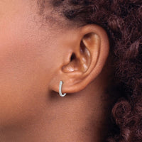 14kw 1/10ct Lab Grown Diamond VS/SI+ G+ Comp Hinged Hoop Earrings