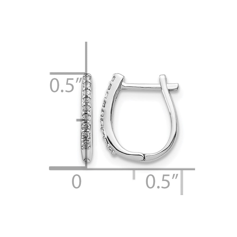14kw 1/10ct Lab Grown Diamond VS/SI+ G+ Comp Hinged Hoop Earrings