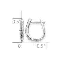 14kw 1/10ct Lab Grown Diamond VS/SI+ G+ Comp Hinged Hoop Earrings