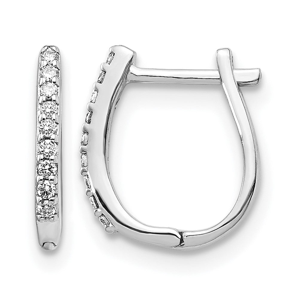 14kw 1/10ct Lab Grown Diamond VS/SI+ G+ Comp Hinged Hoop Earrings