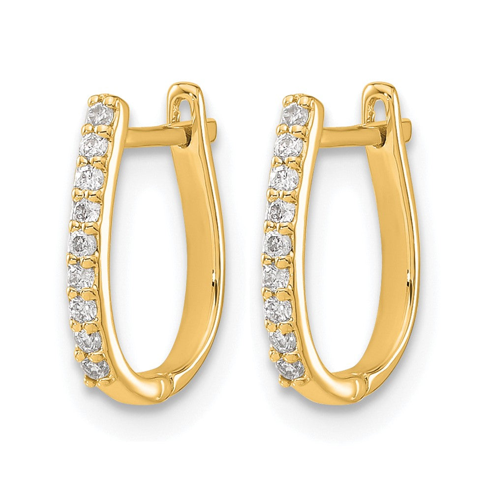 14k 1/10 ct Lab Grown Diamond VS/SI+ G+ Complete Hinged Hoop Earrings