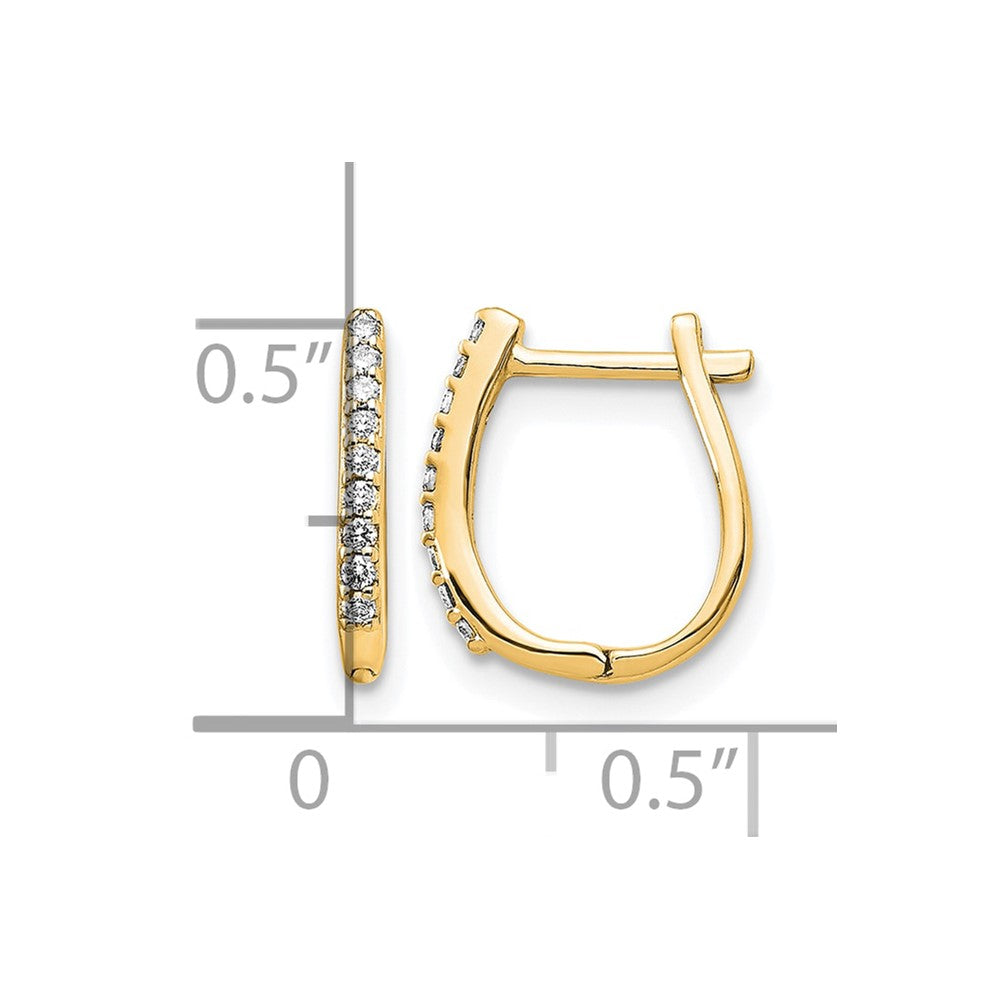 14k 1/10 ct Lab Grown Diamond VS/SI+ G+ Complete Hinged Hoop Earrings