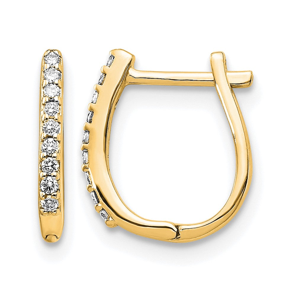 14k 1/10 ct Lab Grown Diamond VS/SI+ G+ Complete Hinged Hoop Earrings