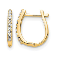 14k 1/10 ct Lab Grown Diamond VS/SI+ G+ Complete Hinged Hoop Earrings