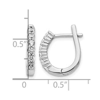14kw 1/2ct Lab Grown Diamond VS/SI+ G+ Comp Hinged Hoop Earrings