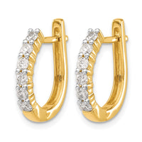 14k 3/4ct Lab Grown Diamond VS/SI+ G+ Comp Hinged Hoop Earrings