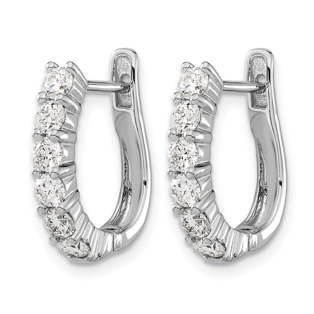 14kw 1ct Lab Grown Diamond VS/SI+ G+ Comp Hinged Hoop Earrings