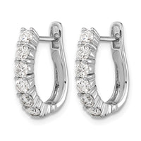 14kw 1ct Lab Grown Diamond VS/SI+ G+ Comp Hinged Hoop Earrings