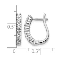 14kw 1ct Lab Grown Diamond VS/SI+ G+ Comp Hinged Hoop Earrings