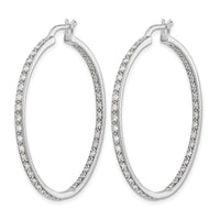 14kw 7/8ct Lab Grown Diamond VS/SI+ G+ Comp In/Out Hoop Earrings