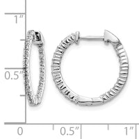 14kw 1/2ct Lab Grown Diamond VS/SI+ G+ Comp In/Out Hoop Earrings