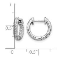 14kw 3/8ct Lab Grown Diamond VS/SI+ G+ Comp Hinged Hoop Earrings