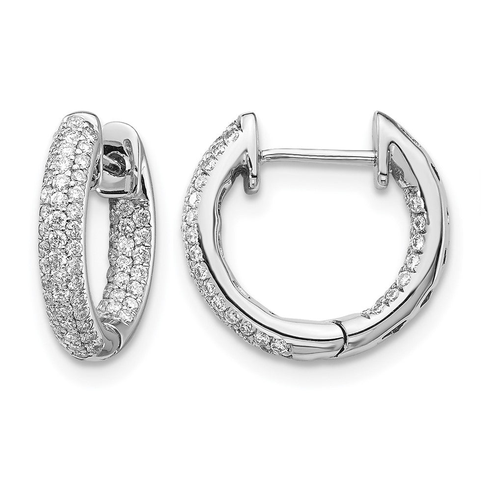 14kw 3/8ct Lab Grown Diamond VS/SI+ G+ Comp Hinged Hoop Earrings