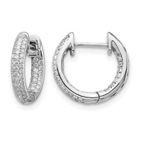 14kw 3/8ct Lab Grown Diamond VS/SI+ G+ Comp Hinged Hoop Earrings