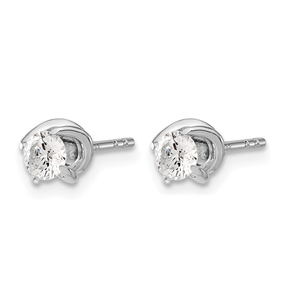 14k White Gold 1/2 ct Lab Grown Diamond VS/SI+ G+ Post Earrings