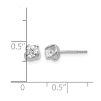 14k White Gold 1/2 ct Lab Grown Diamond VS/SI+ G+ Post Earrings