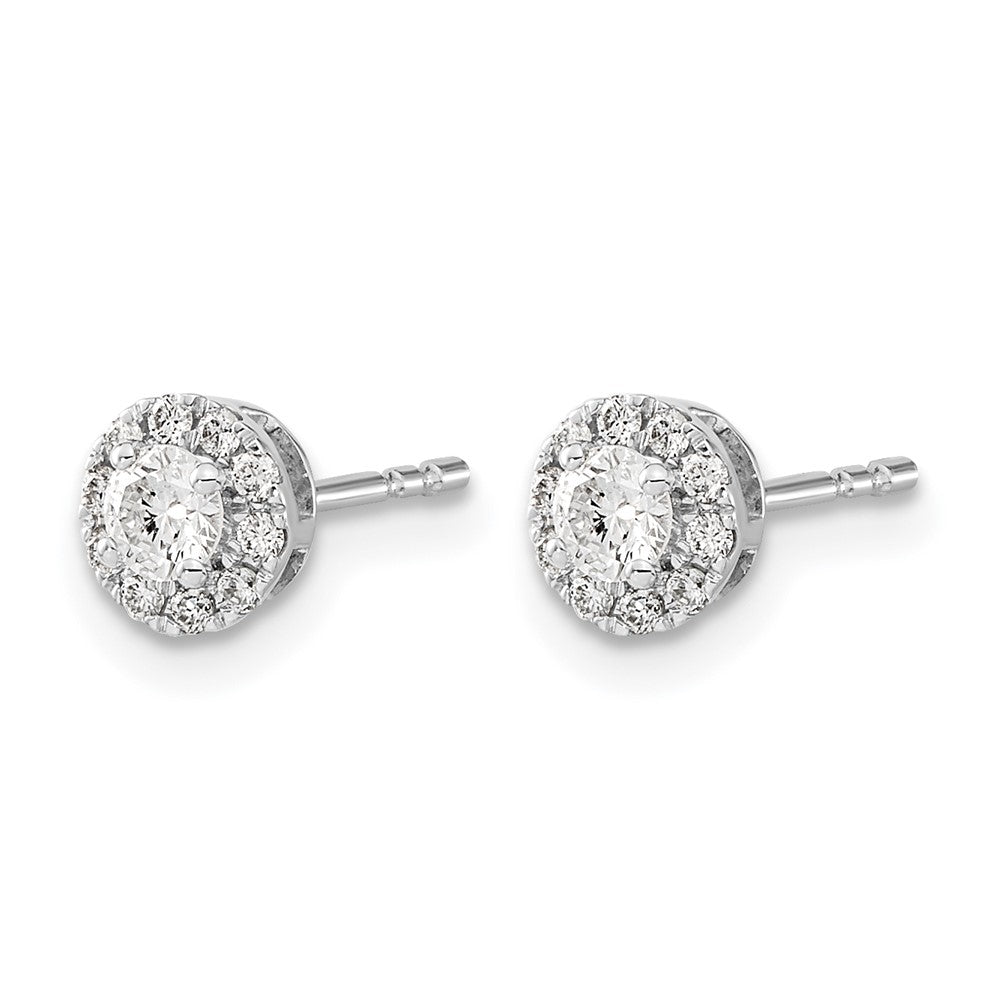 14k White Gold  1/3 ct Lab Grown Diamond VS/SI+ G+ Cluster Post Earrings