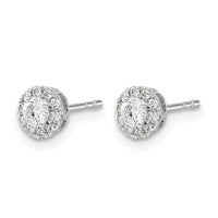 14k White Gold  1/3 ct Lab Grown Diamond VS/SI+ G+ Cluster Post Earrings