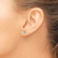 14k White Gold  1/3 ct Lab Grown Diamond VS/SI+ G+ Cluster Post Earrings