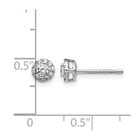 14k White Gold  1/3 ct Lab Grown Diamond VS/SI+ G+ Cluster Post Earrings