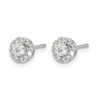14k White Gold  1/2 ct Lab Grown Diamond VS/SI+ G+ Cluster Post Earrings