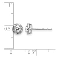 14k White Gold  1/2 ct Lab Grown Diamond VS/SI+ G+ Cluster Post Earrings