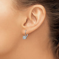 14kw 1/6ct Lab Grown Dia VS/SI+ G+ Comp. Cluster Leverback Earrings