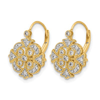 14k 1/3ct Lab Grown Diamond VS/SI+ G+ Comp Fashion Leverback Earrings