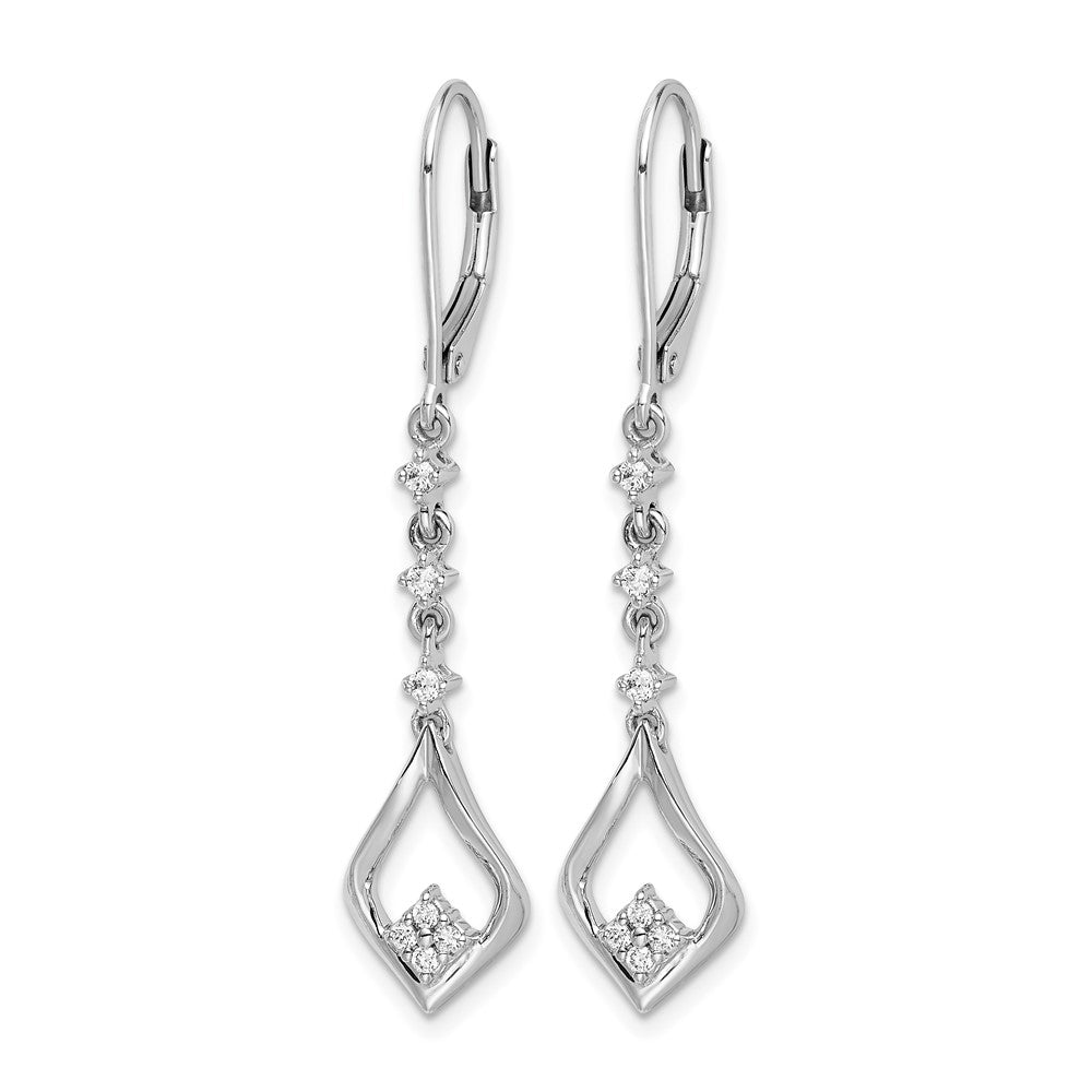 14kw 1/5ct Lab Grown Dia VS/SI+ G+ Comp. Dangle Leverback Earrings