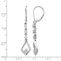 14kw 1/5ct Lab Grown Dia VS/SI+ G+ Comp. Dangle Leverback Earrings