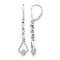 14kw 1/5ct Lab Grown Dia VS/SI+ G+ Comp. Dangle Leverback Earrings