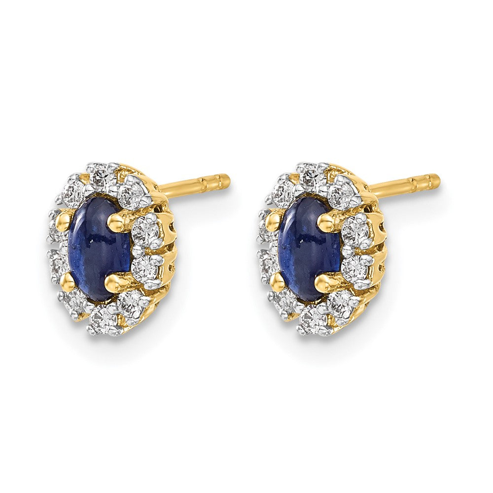 14k 1/5 ct Lab Grown Diamond VS/SI+ G+ & Cr Sapp Halo Post Earrings