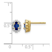 14k 1/5 ct Lab Grown Diamond VS/SI+ G+ & Cr Sapp Halo Post Earrings