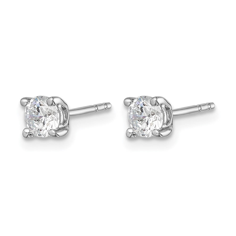 14k White Gold 1/2 ct Lab Grown Diamond VS/SI+ G+ Post Earrings