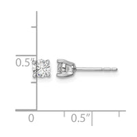 14k White Gold 1/2 ct Lab Grown Diamond VS/SI+ G+ Post Earrings