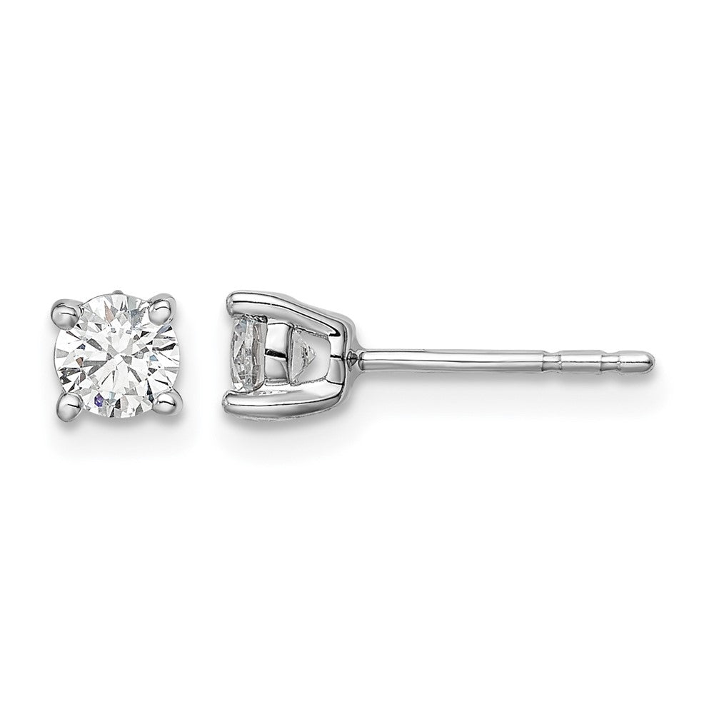 14k White Gold 1/2 ct Lab Grown Diamond VS/SI+ G+ Post Earrings