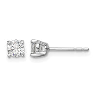 14k White Gold 1/2 ct Lab Grown Diamond VS/SI+ G+ Post Earrings