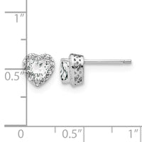 Sterling Silver Rhodium-plated White Topaz and Diamond Earrings