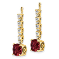 14k 5/8 ct Lab Grown Diamond VS/SI+ G+ & Cr Ruby Earring Jackets